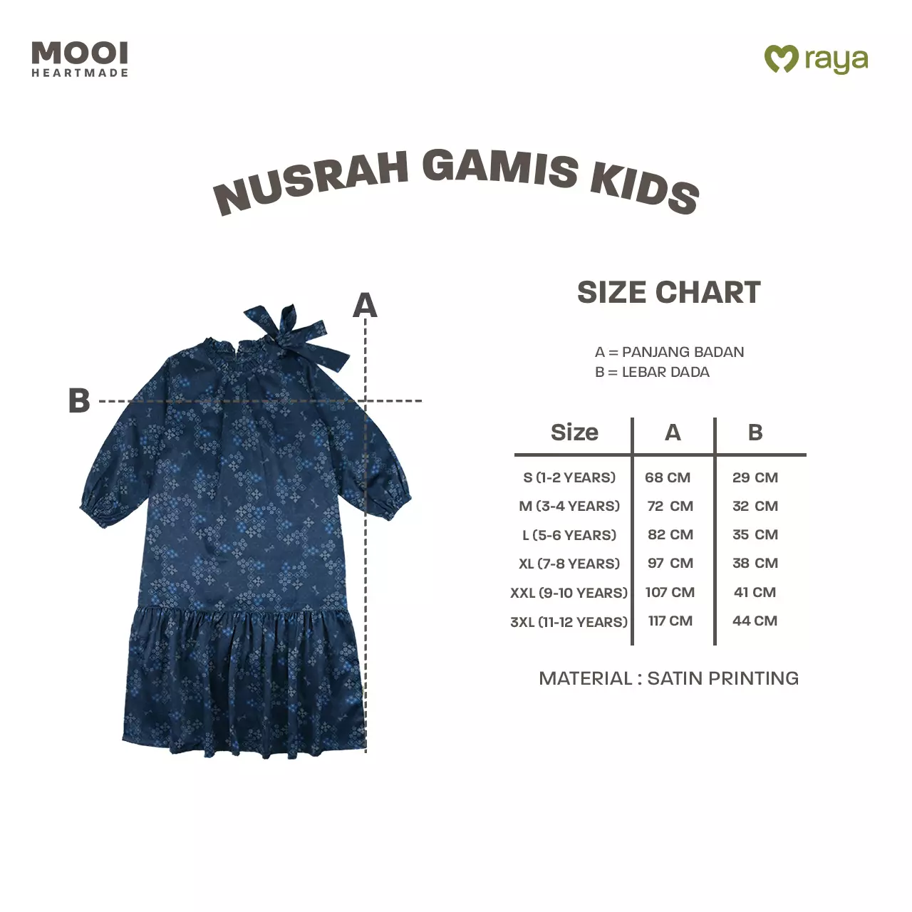 Mooi Dress Anak Gamis Anak Perempuan Raya Collection Nusrah Gamis Nawasena Series - Red Burgundy
