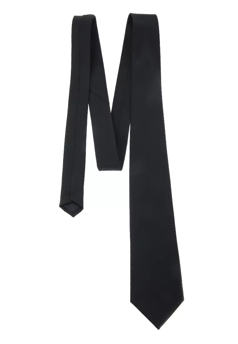Stranger Dasi Pria Polos Plain Tie Man Neckwear Aksesoris Fashion Material Polyester ORIGINAL - Black