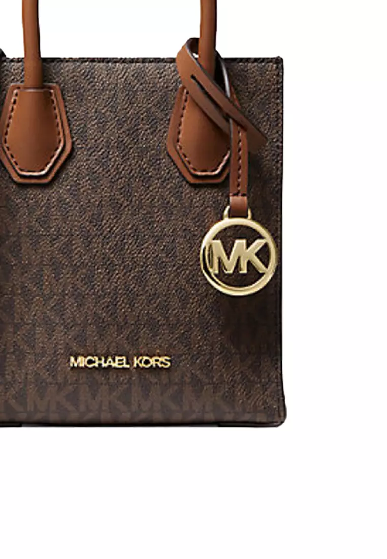 MICHAEL KORS Michael Kors Mercer ExtraSmall Logo and Leather Crossbody