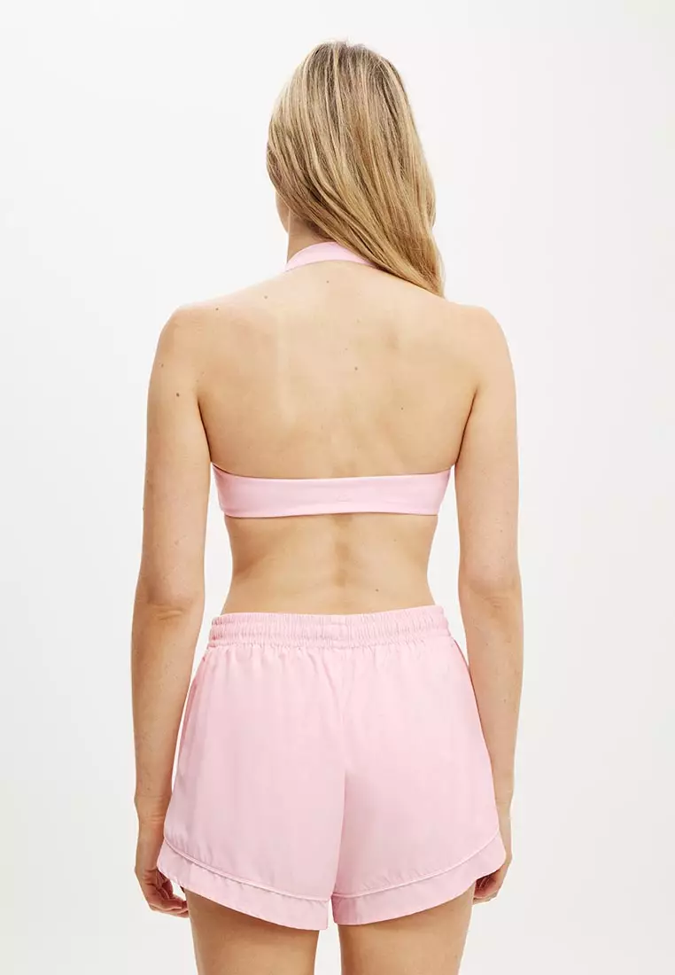 Ultra Soft Scrunch Halter Crop Bra