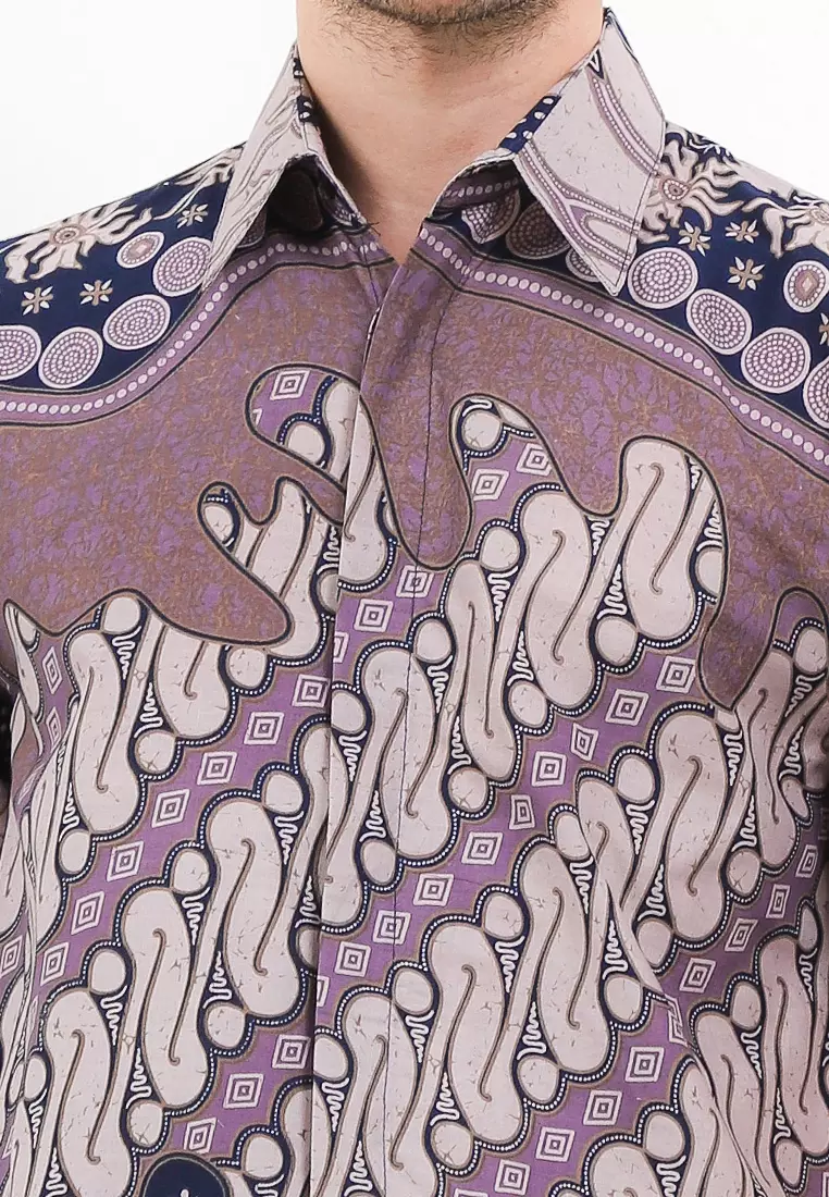 Clara Kemeja Batik Premium Pria Casual Modern Lengan Pendek