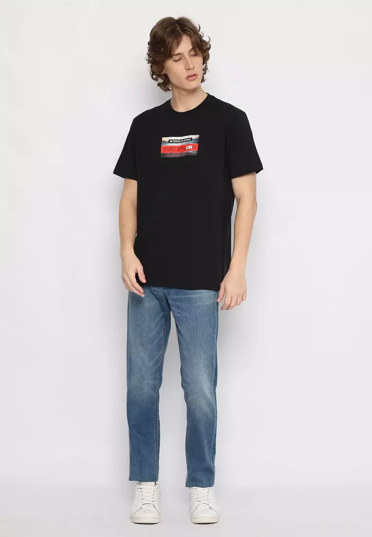 POLICE T-Shirt Cotton Combed Sablon Raster Pria 2073280421