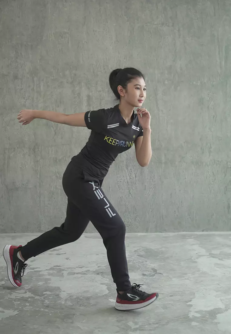 Flexzone Running Jersey with Reflective KeepRunning series Black