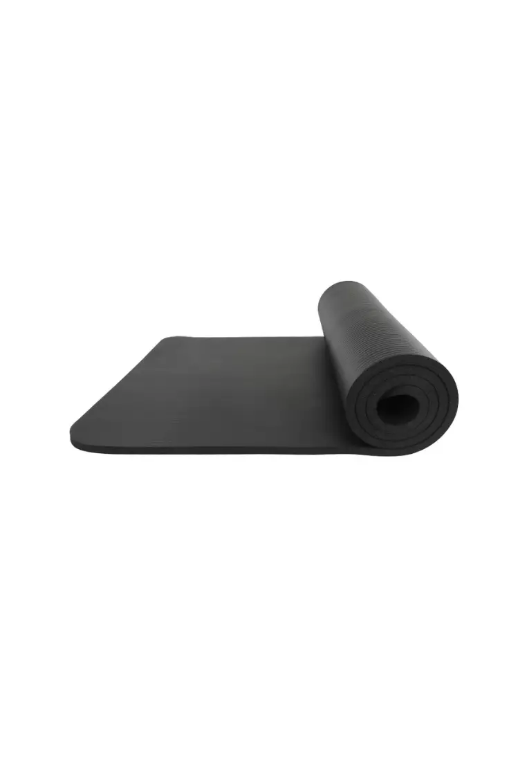 HAPPYFIT Yoga Mat Polos NBR 15mm Free Strap Black