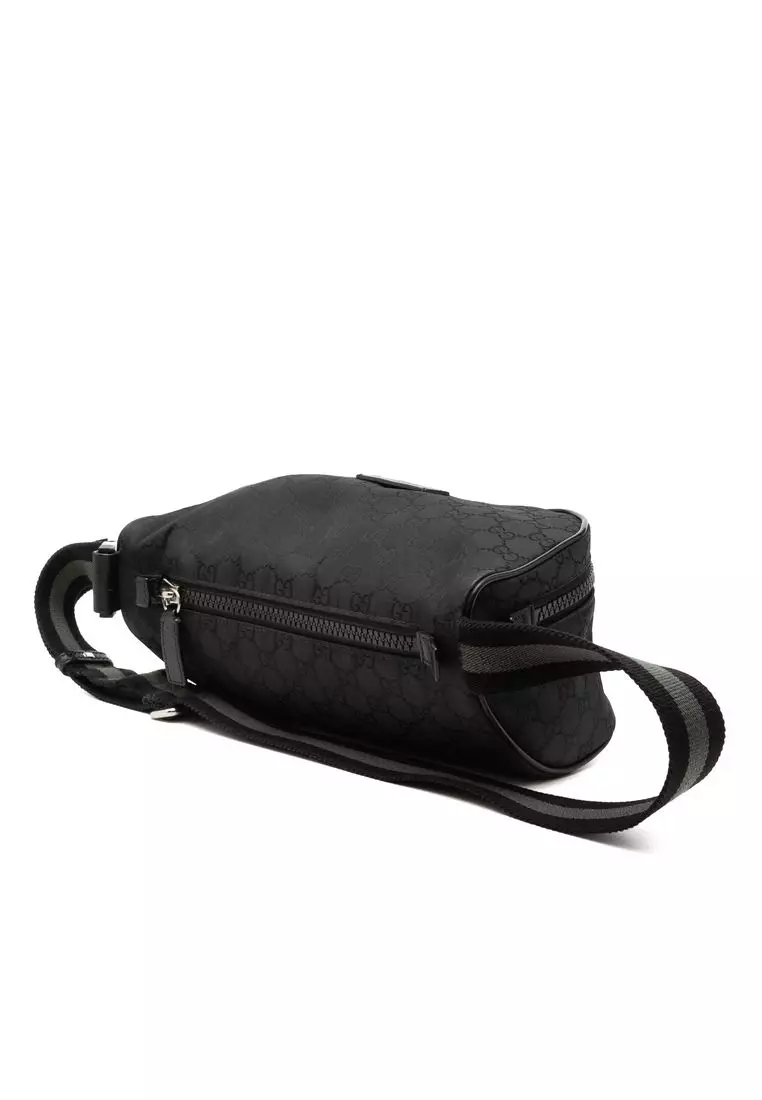 Pre-Loved Gucci Gg Nylon Web Belt Bag