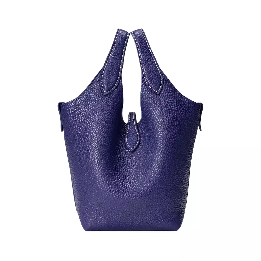 Polo Play Leather Small Tote and Crossbody Ink