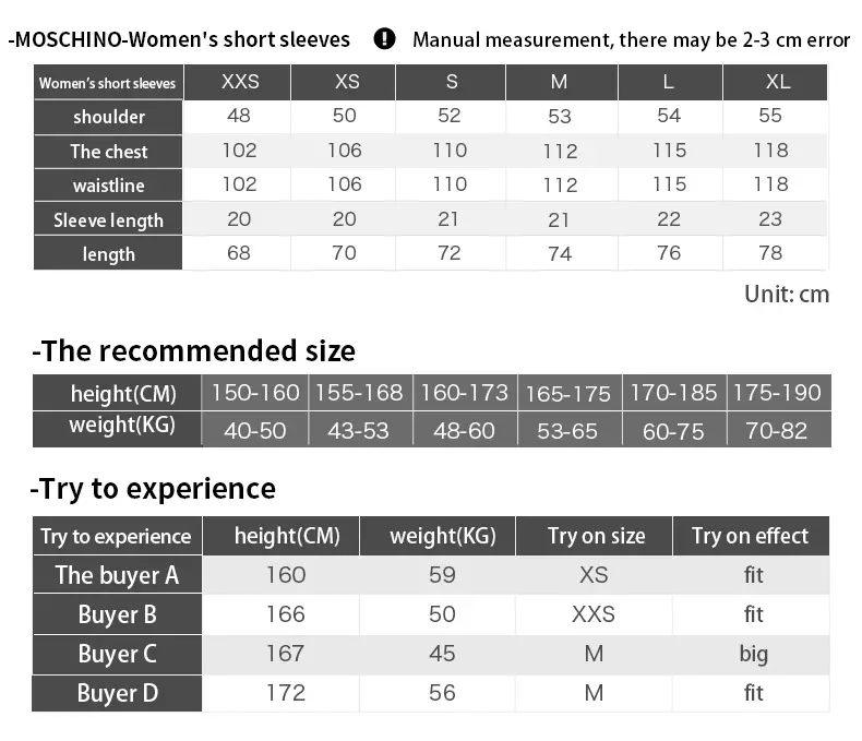 Moschino kids discount size chart