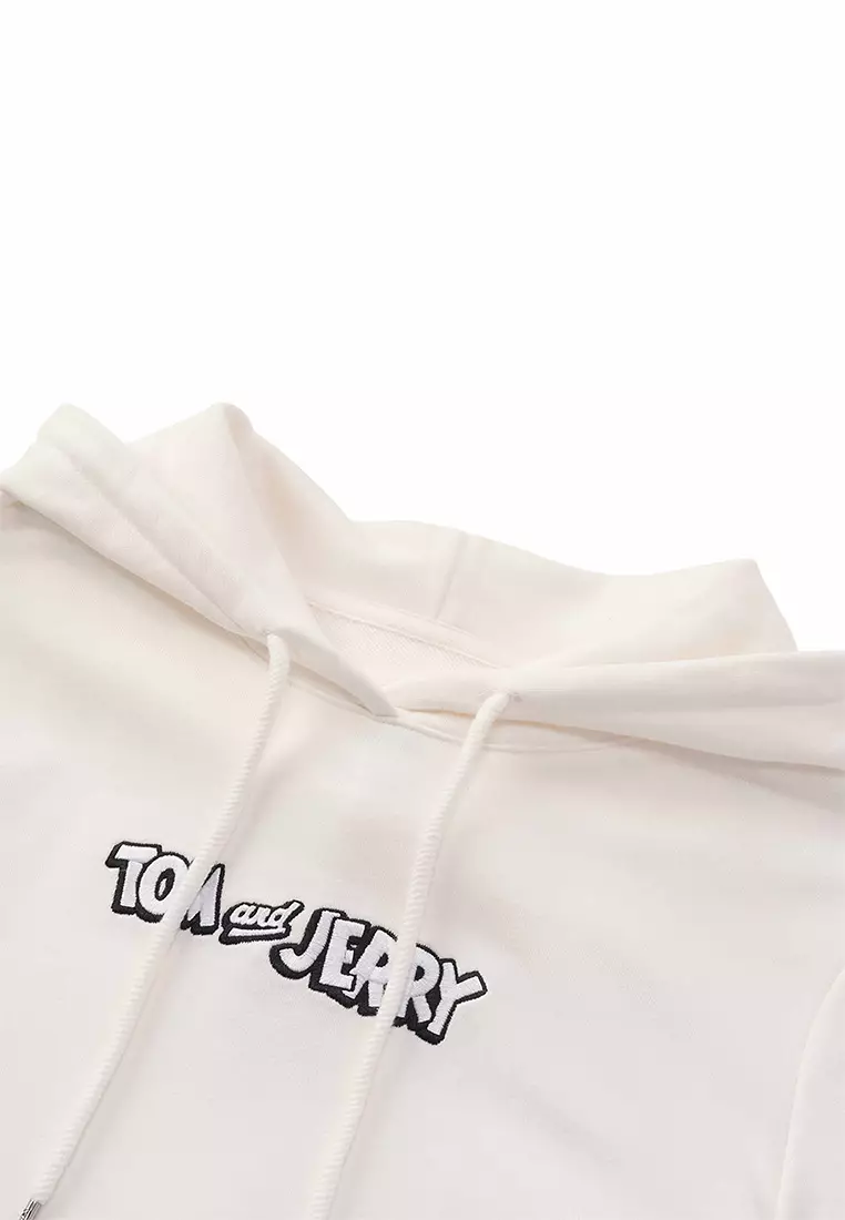 Women's Tom and Jerry French Terry Boyfriend Fit Printed Hoodie