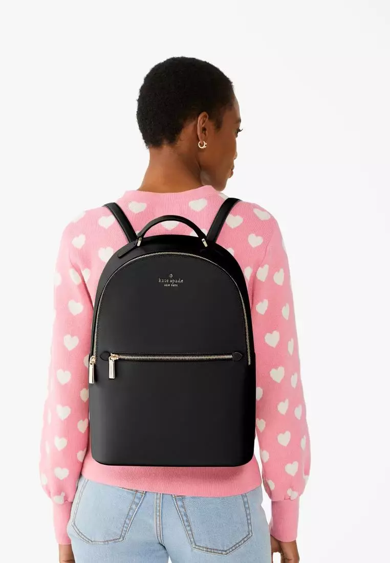 Kate Spade Perry Leather Large Backpack Black