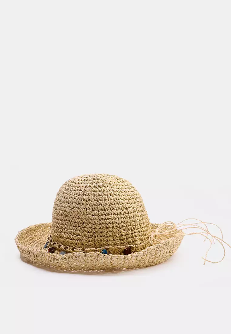 Trendyol Beads Detailed Straw Hat 2026 | Buy Trendyol Online