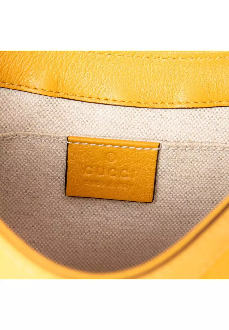 Pre-Loved Gucci Small Microguccissima Patent Stirrup Crossbody
