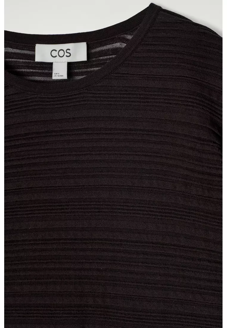 PLEATED KNITTED MINI DRESS