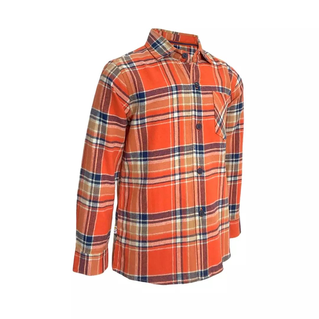 Pingu Kemeja Anak Laki Laki Flannel Panjang Orange 92100327