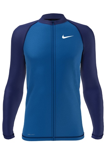 Nike blue Nike Swim Men's Long Sleeve Hydroguard - Blue 7E94BUSE1AEEBEGS_1