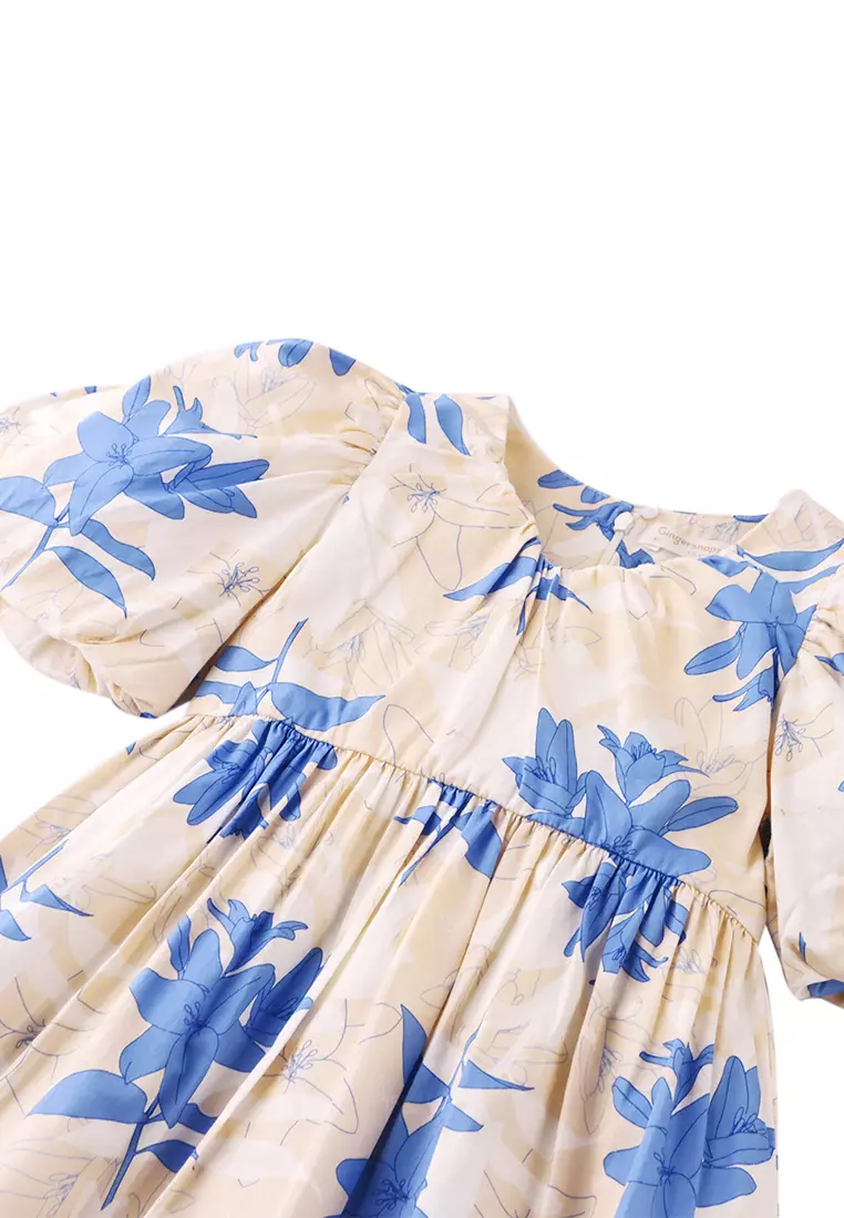 Agatha Dress Blythe With Ruching And Bubble Sleeves