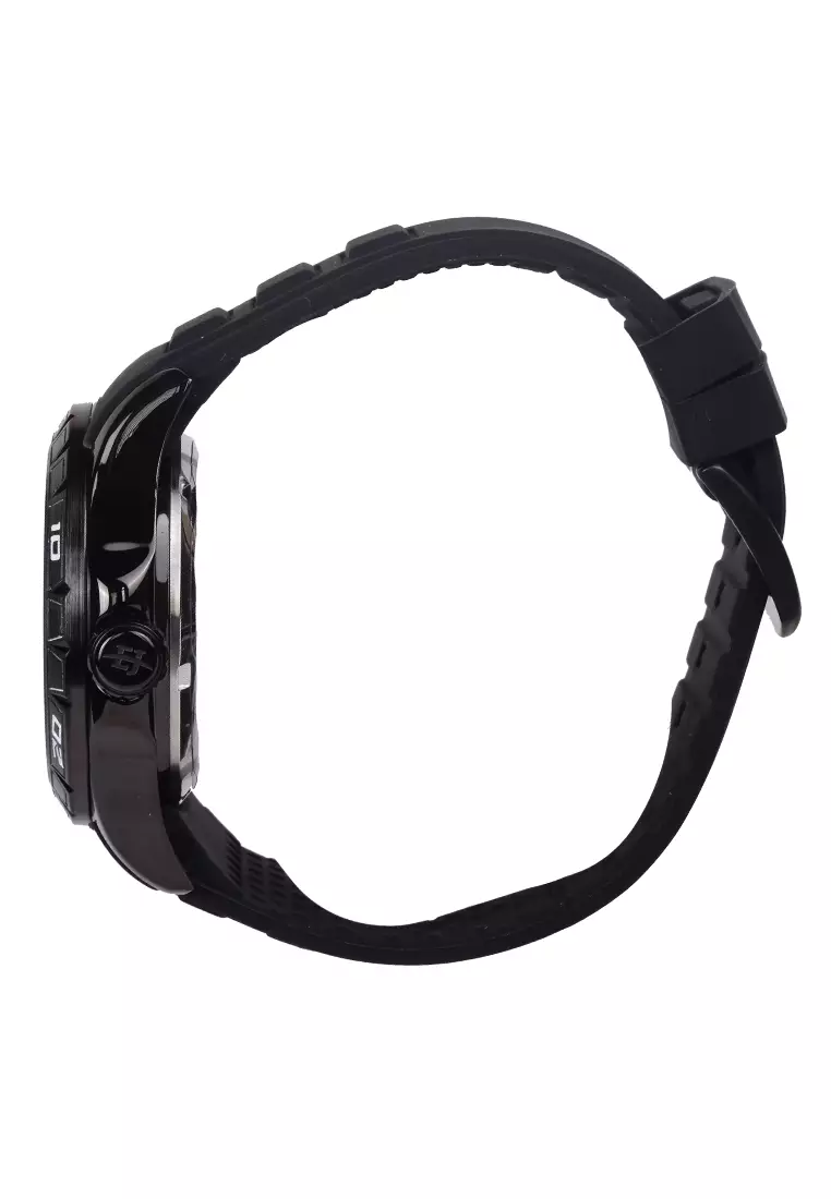 Evans Jayden Jam Tangan Automatic Pria - Black Rubber Strap - EJ-9565