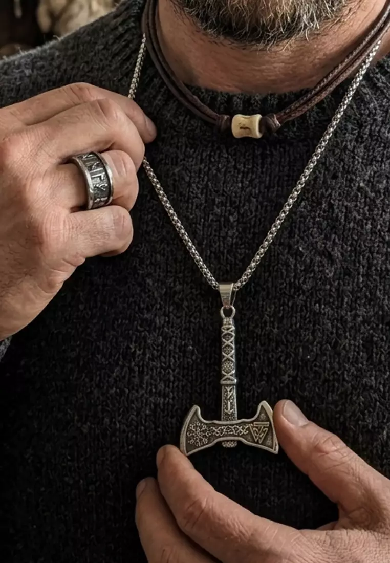 Jual San Marco Aksesoris Pria Ancient Hammer Pendant Premium Stainless ...