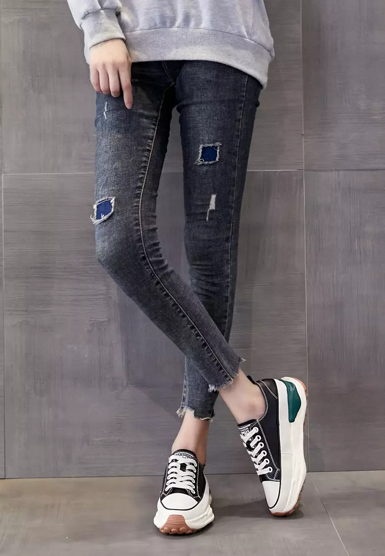 Color Matching Leather Sneakers RX2526