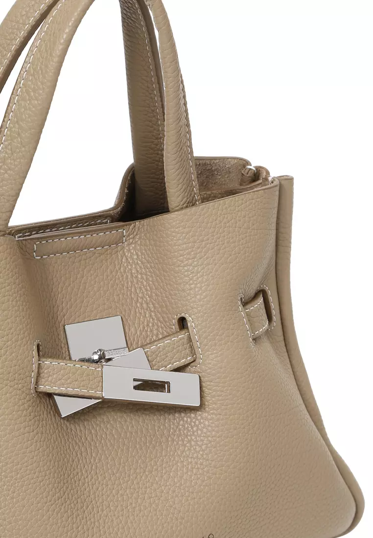 SAOIRSE Belt Soft Structural Shoulder Tote Mini - Milkshake Latte