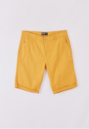 Terranova yellow Men's Plain Chino Shorts 48FA5AA0AFFE23GS_1