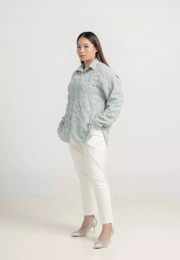 Plus Size Oversized Shirts Bica Green