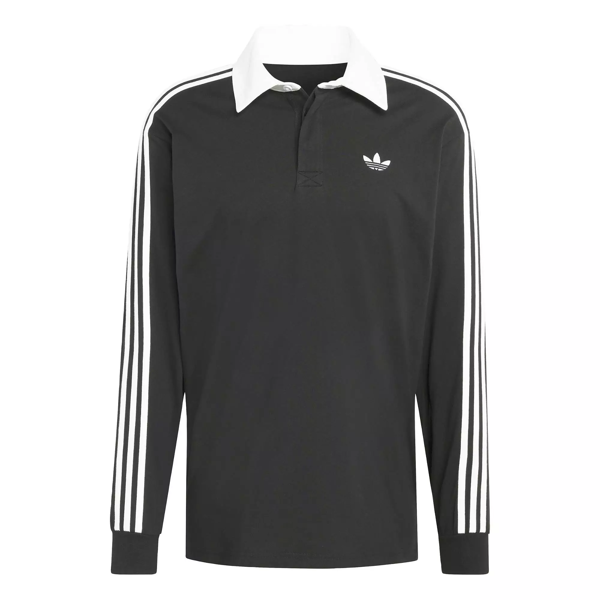 Buy ADIDAS Lifestyle 3-STRIPES RUGBY LONGSLEEVE POLO Men Black