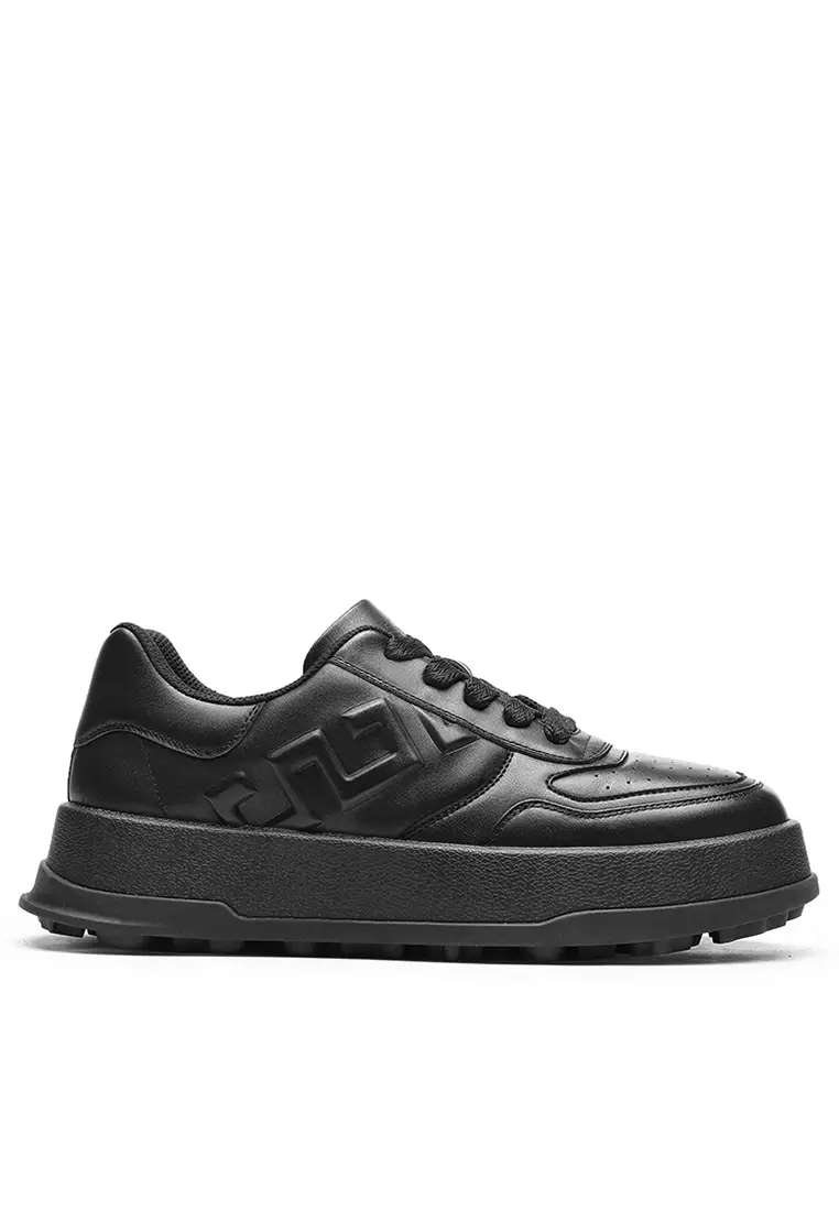 Discount on Twenty Eight Shoes  shoes - SKU: Platform Grain Leather Sneakers Ds33160-01-02