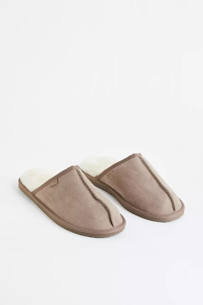 Pile lined slippers clearance