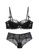ZITIQUE black Women's European Style Sexy Lace-trimmed Underwire Thin Padded Lingerie Set (Bra And Underwear) - Black EEA95US67F78E7GS_1