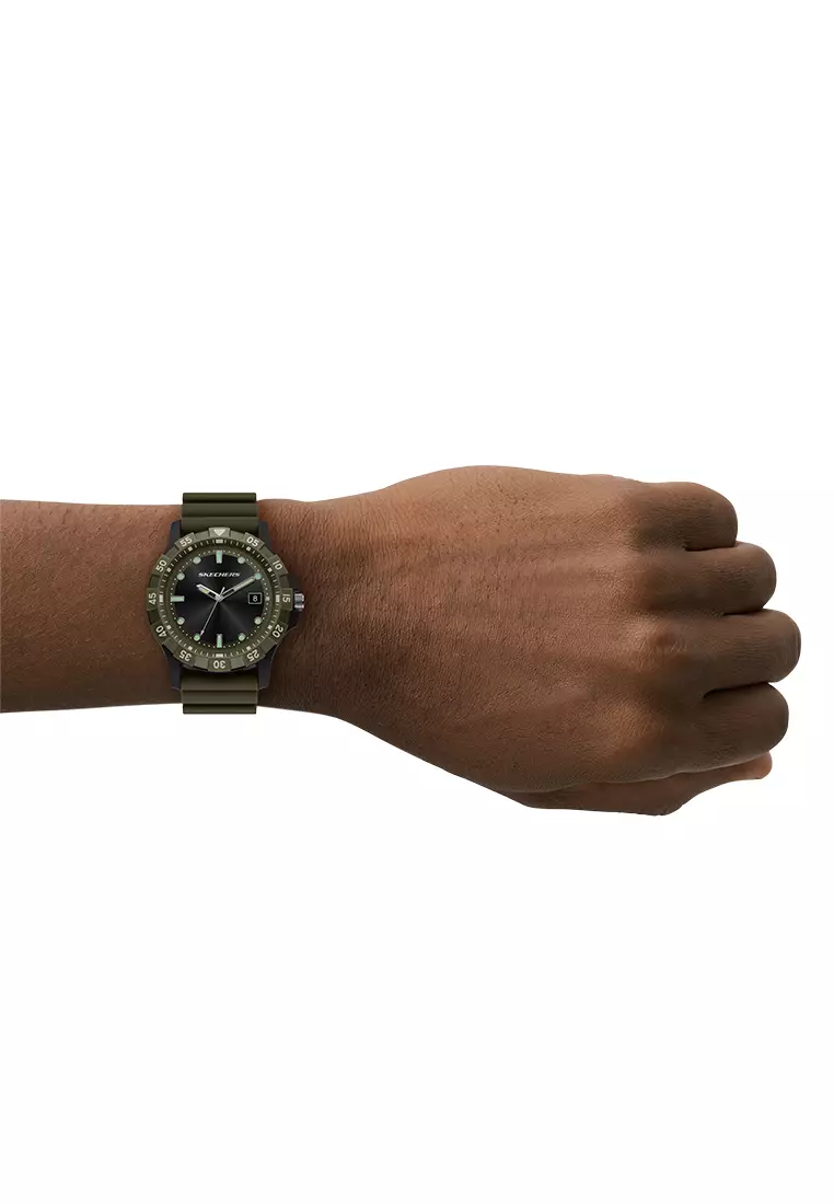 Glen Oaks Green Silicone Strap Analog Watch SKC-SR5287