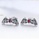 Glamorousky white 925 Sterling Silver Simple Personality Bat Stud Earrings with Cubic Zirconia D8AC9AC4CCF972GS_3