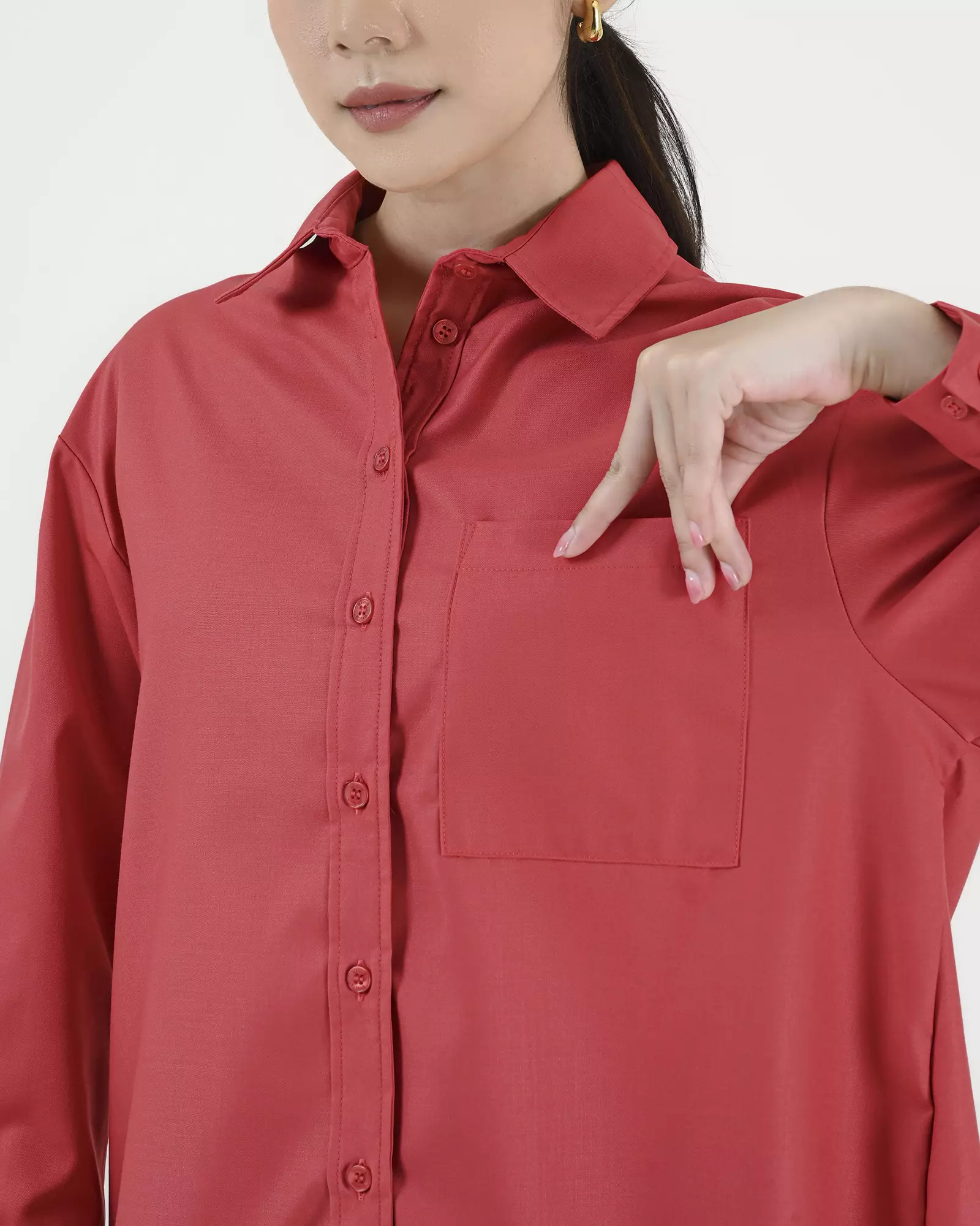 Geulis.id MARYLYN SHIRT - Red