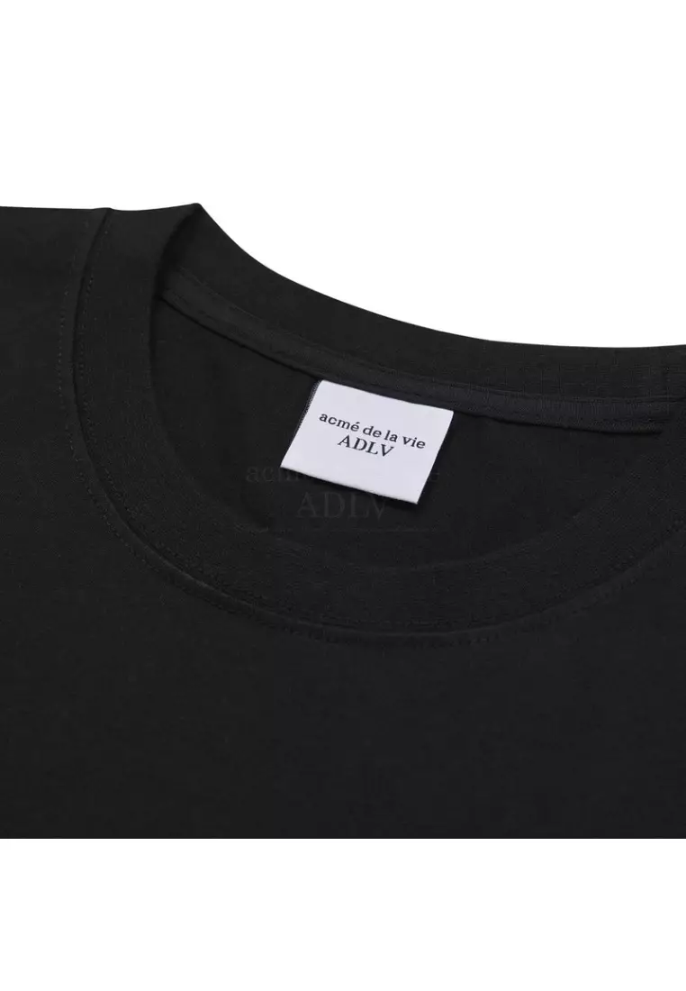 ADLV Black Fuzzy Rabbit Short Sleeve T-Shirt Black