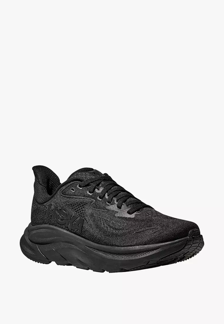 Clifton 10 Wide Men's Running Shoes - Black / Black