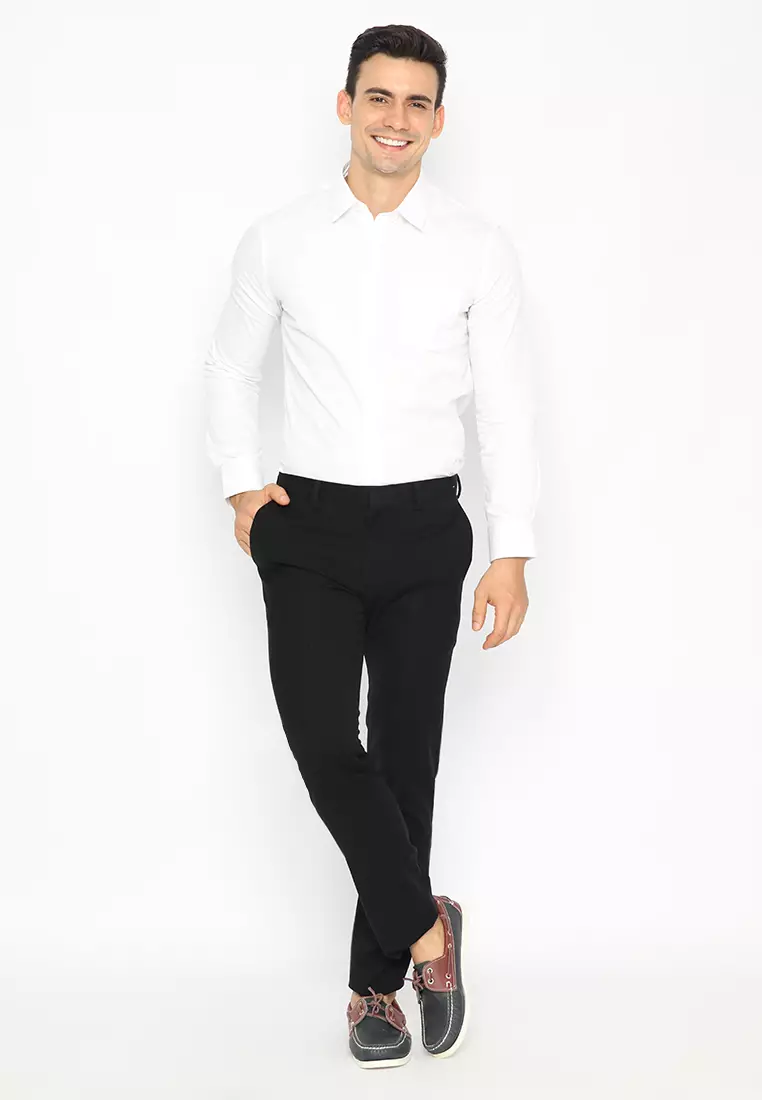 Jobb Ruby-B Celana Panjang Pria Modern Slim Fit Hitam 3 Warna Black