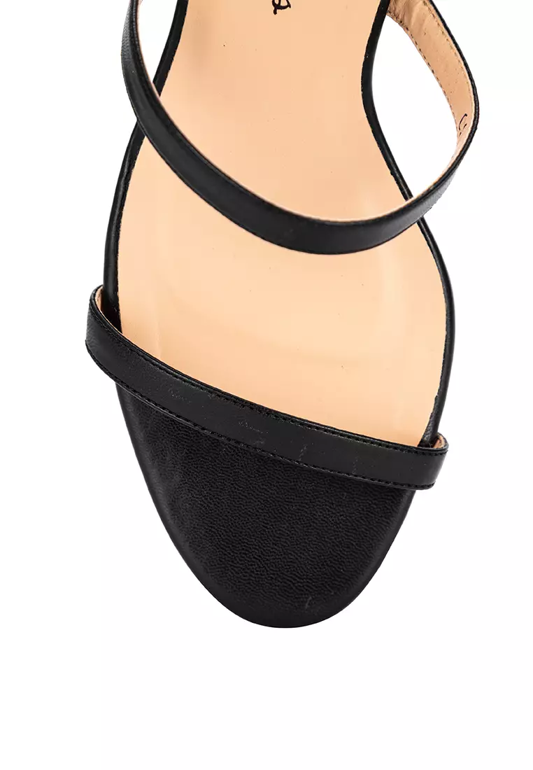 Two-strap Low Heeled Sandals
