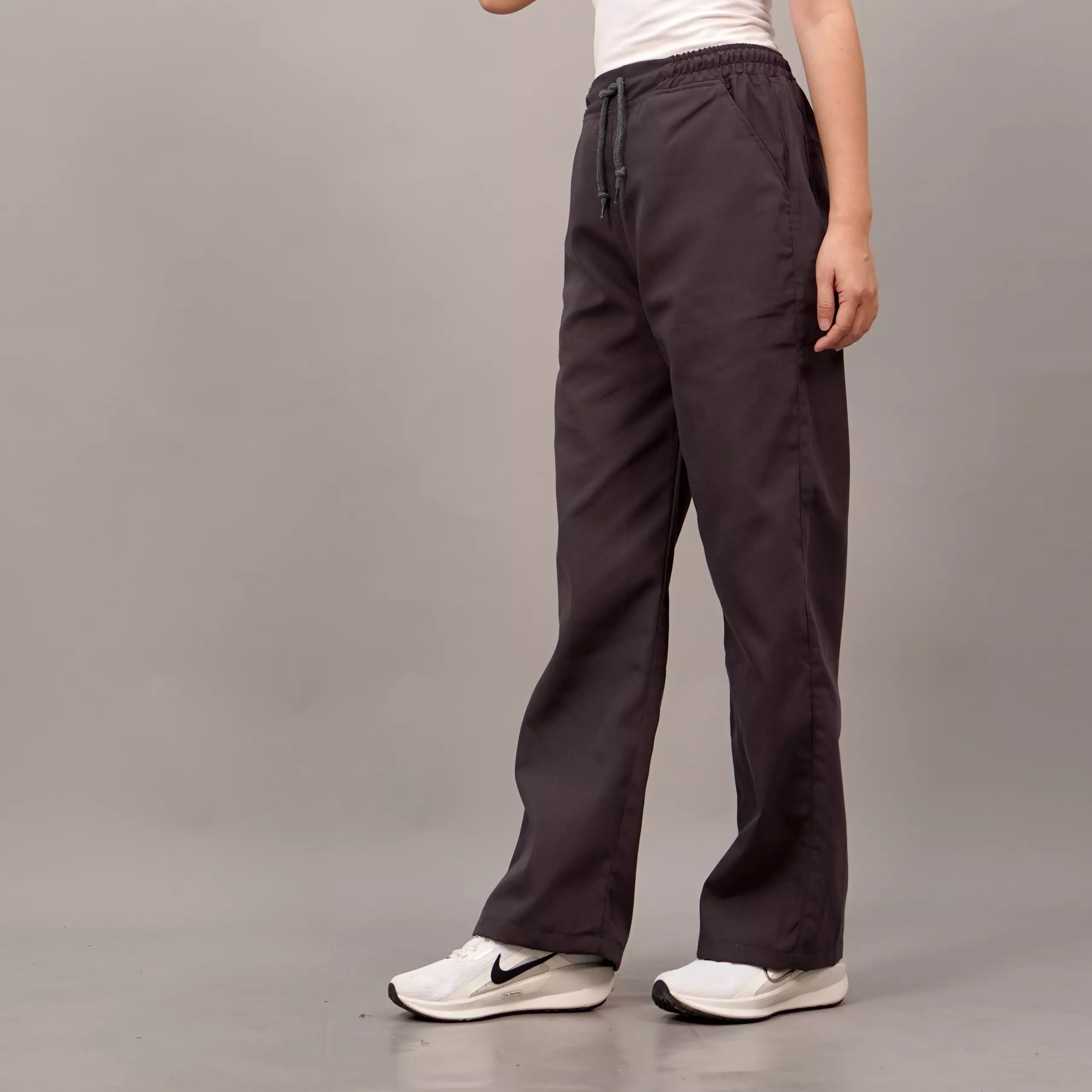  SAMY Baggy Pants Celana Loose Pants Celana Loose Fit Wanita - ABU TUA