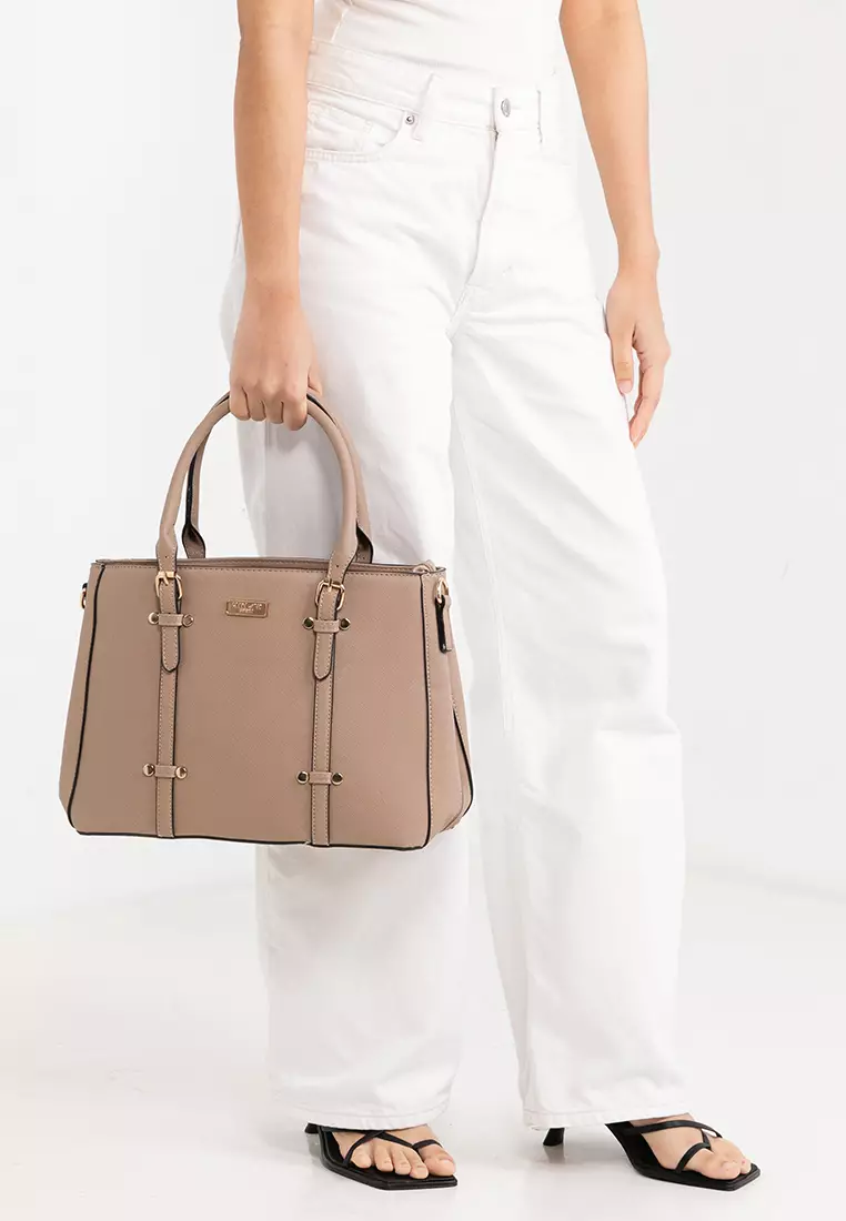 Saffiano Convertible Top Handle Bag