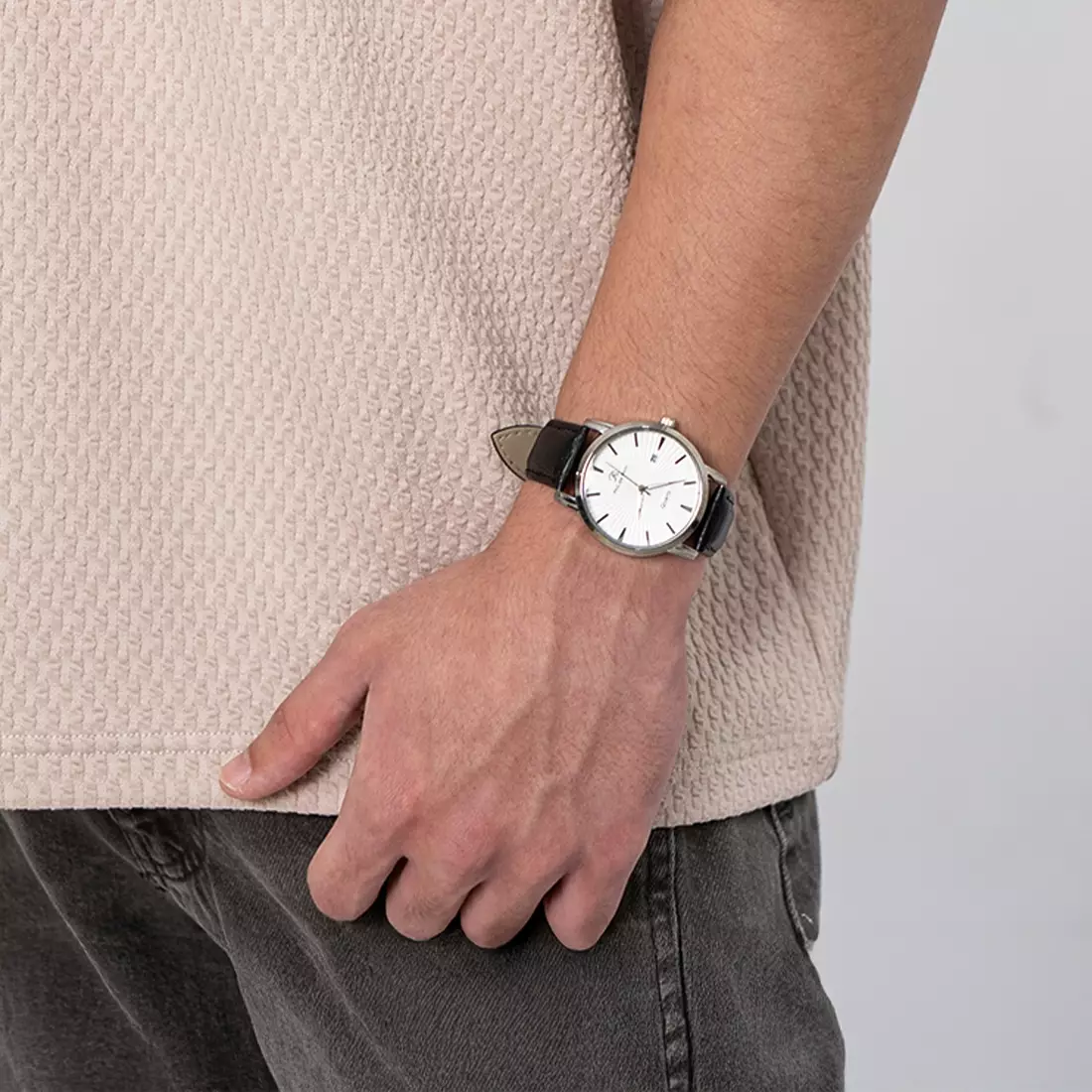 Ryusei Polo Pria Oversize SORA Knit Light Brown