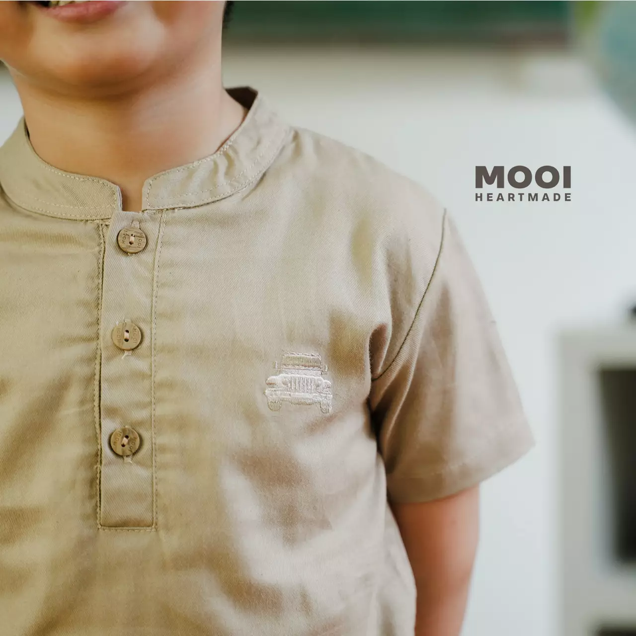 Mooi Kemeja Anak Laki-laki Rama Shirt - Khaki