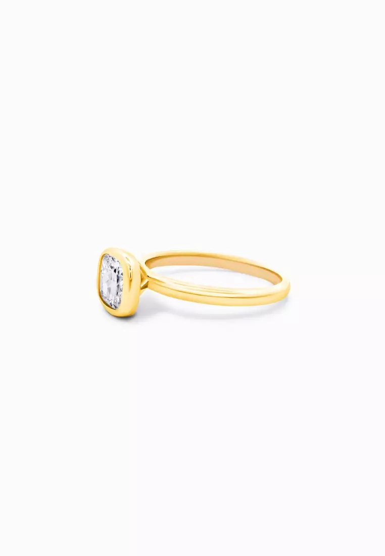 Vinstella Snowfall Frost Diamond Ring - Gold Plated