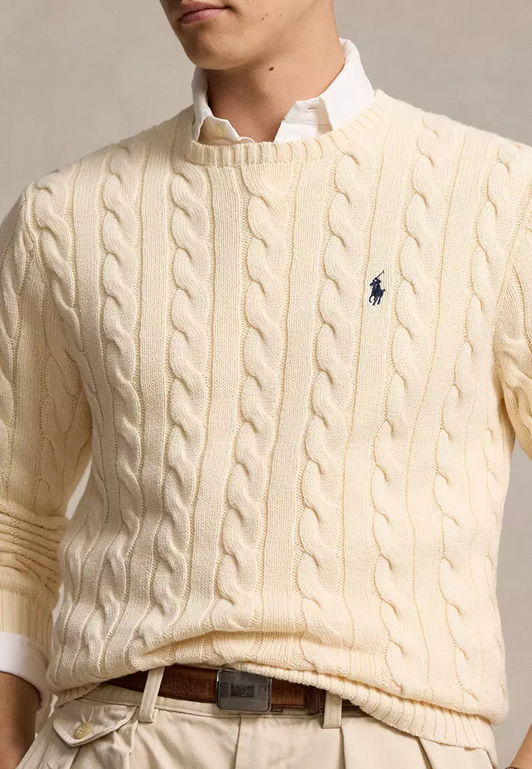Cable-Knit Cotton Sweater