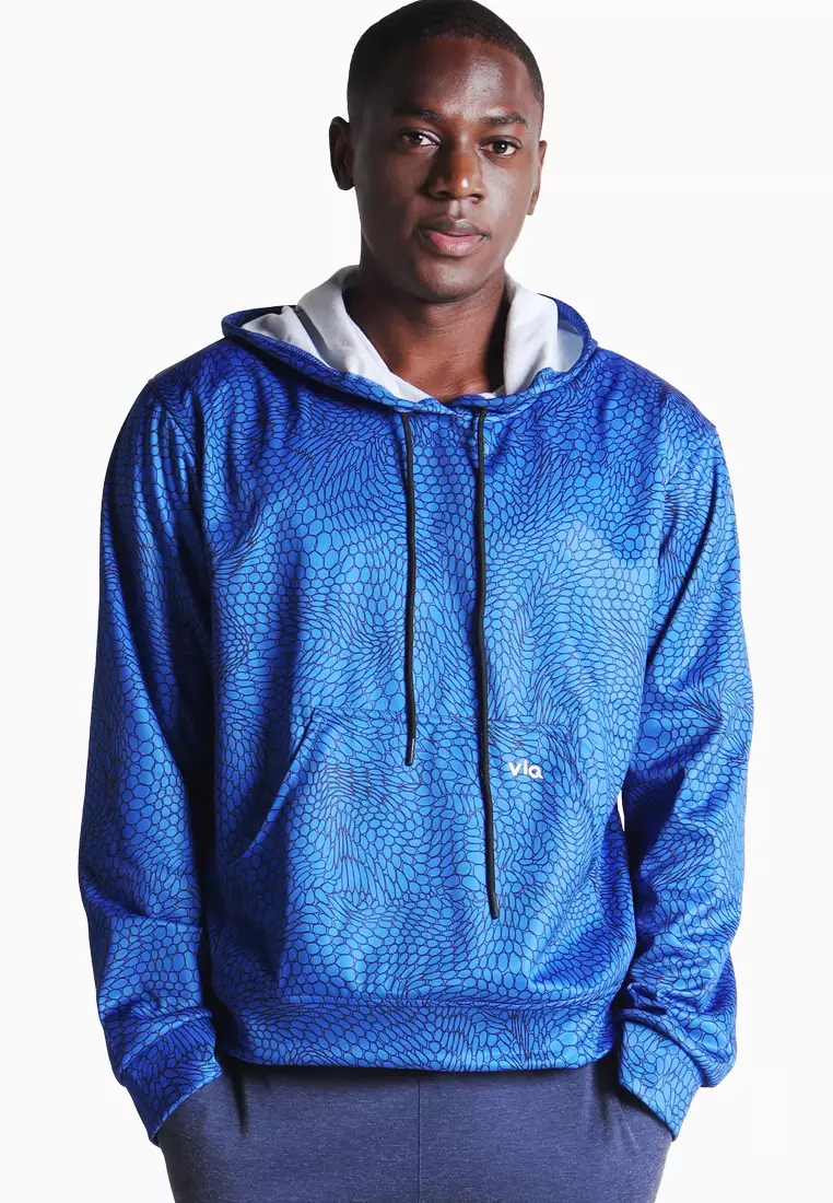 Men's blue pullover hoodie outlet