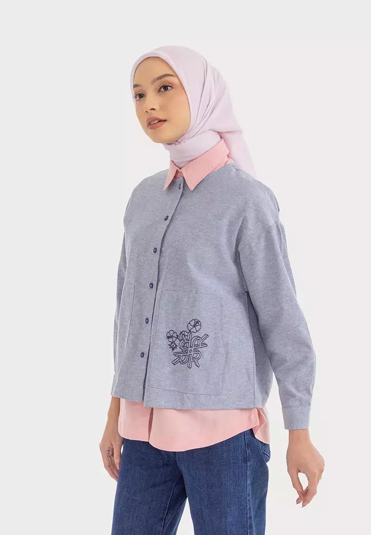 Ria Miranda Dark Grey Lilla Top