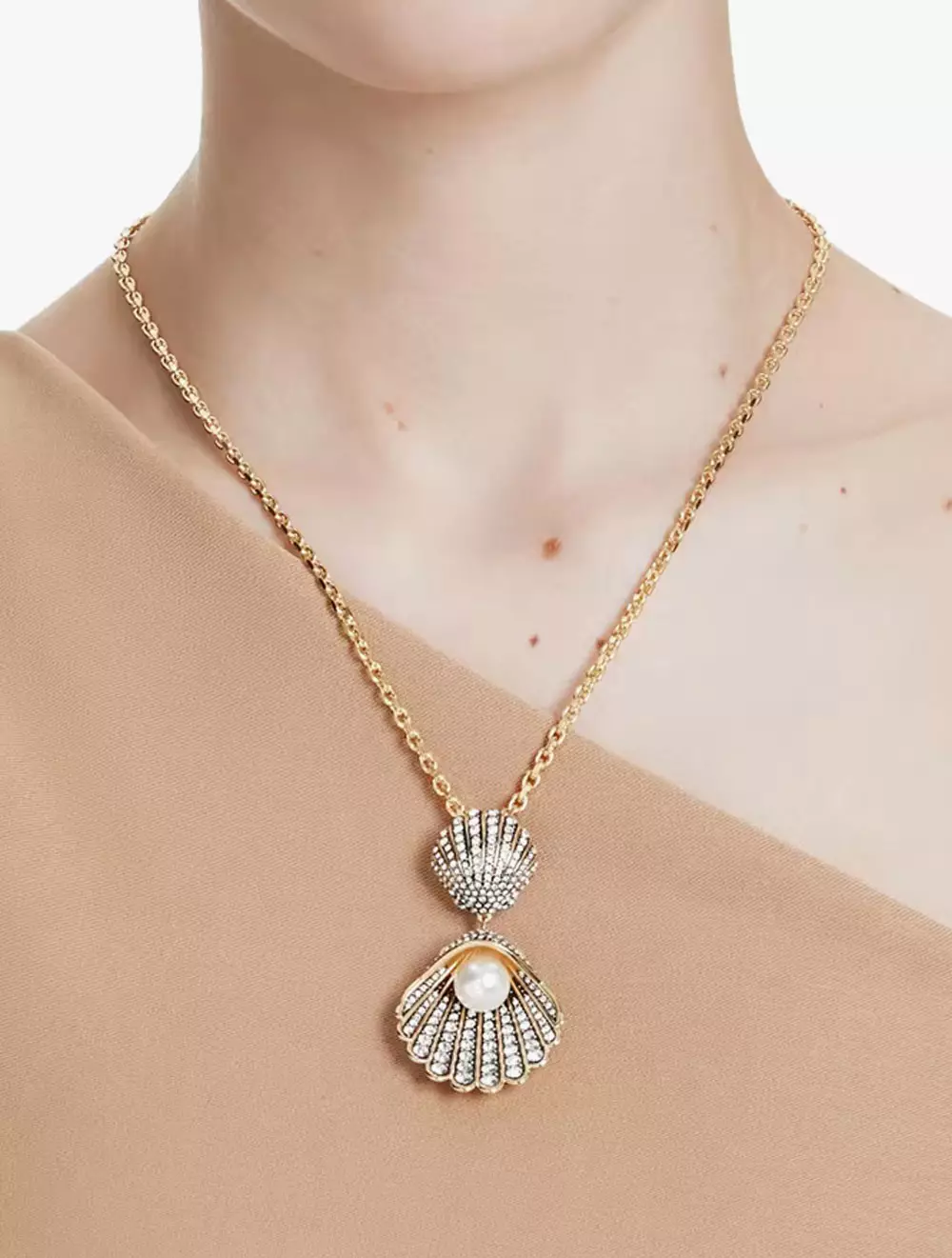 Jual Swarovski Idyllia Pendant, Crystal Pearl, Mixed Cuts, Shell