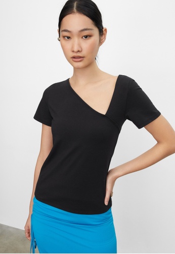 Buy Pomelo Sustainable Asymmetric Cut Out Top White Online Zalora Malaysia