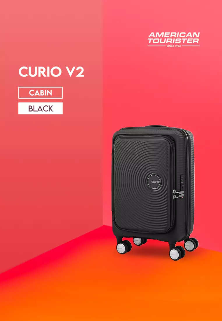 American Tourister Koper Hardcase Curio Cabin 20 Inch E TSA BO V2 - Black