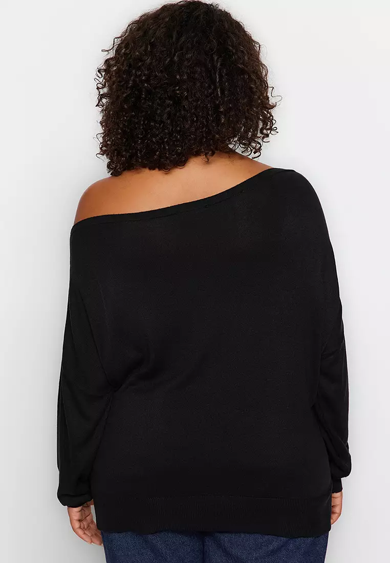 Boat Collar Knitwear Sweater