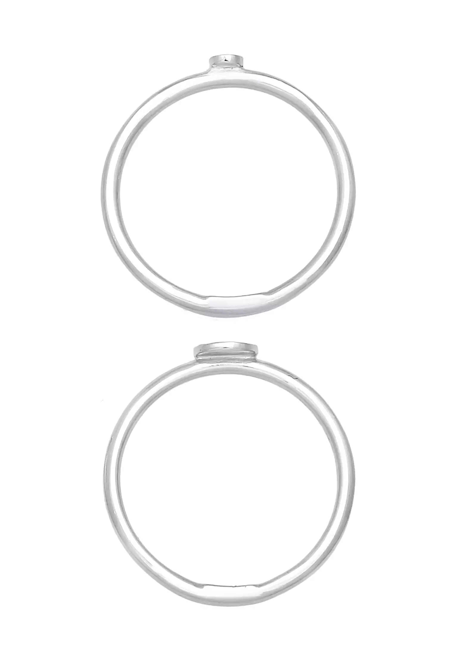 Ring Stacking Rings Duo Circle Plate Basic Minimal Timeless