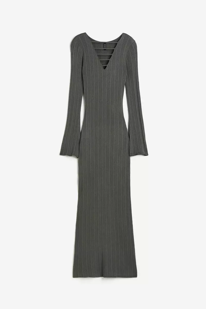 Buy H&M Strap-detail rib-knit dress 2026 Online | ZALORA